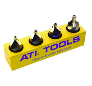 ATI ATI420D, Countersink Cutters W/ Anodized Holder 4PC/Set
